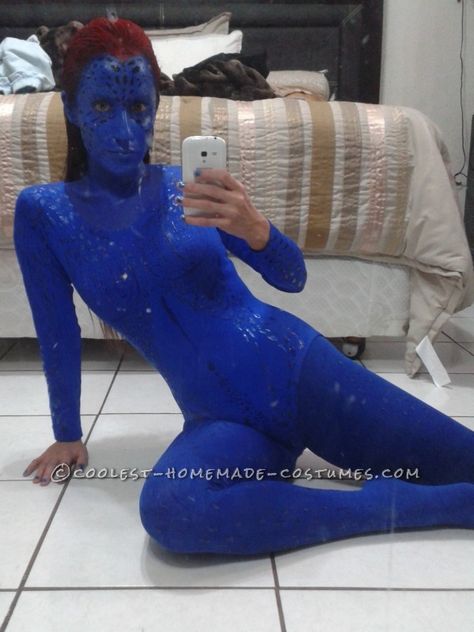 Blue Costume Ideas, Blue Halloween Costume, Mystique Costume, Marvel Cosplay Girls, Mystique Marvel, Cosplay Ideas Women, Couples Cosplay, Blue Leotard, Rebecca Romijn