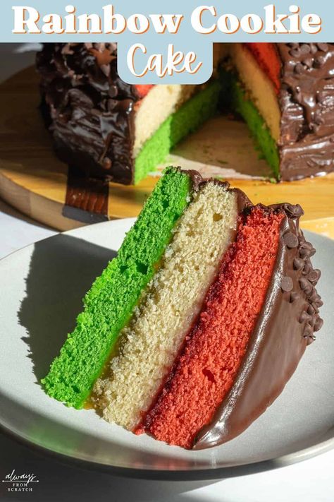 Rainbow Cookie Cake Italian Rainbow Cake Recipe, Lemon Spinach Orzo, Peas And Pancetta, Rainbow Cookie Cake, Lemon Spinach, Spinach Orzo, Italian Rainbow Cookies, Italian Soup Recipes, Rainbow Cookie