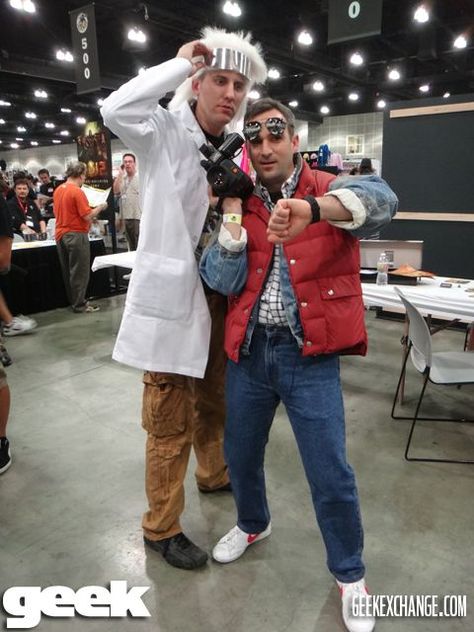 Doc Brown Costume, Marty Mcfly Costume, Back To The Future Party, Doc Brown, Marty Mcfly, Nerdy Things, Back To The Future, To The Future, Couples Costumes