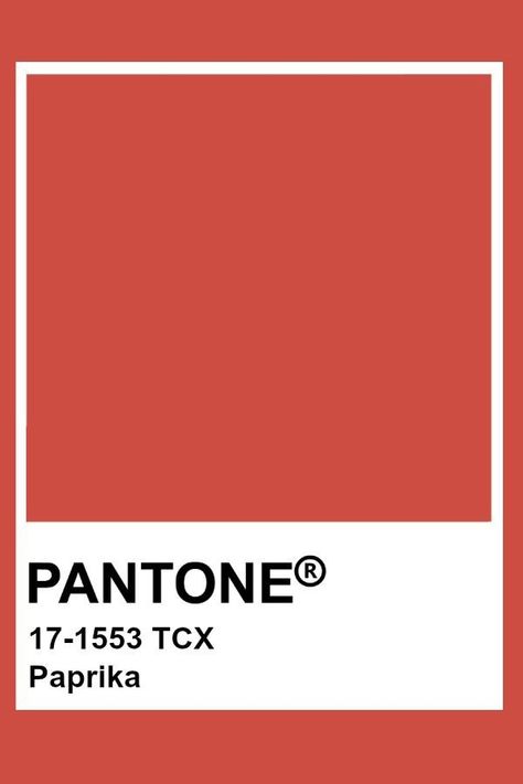 Paprika Color Palette, Pantone Red Orange, Red Pantone, Pantone Orange, Pantone Tcx, Pantone Red, Pantone Color Chart, Flat Color Palette, Pantone Swatches