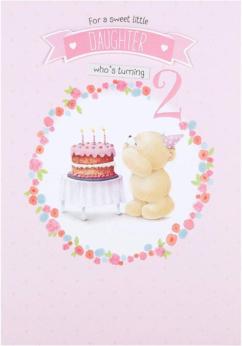 Hallmark Forever Friends 2nd Birthday Card "Sweet Little Daughter" - Medium [Old Model]: Amazon.co.uk: Office Products 2nd Birthday Card, Forever Friends Bear, Disney Characters Wallpaper, Forever Friends, Happy Birth, Office Products, Friend Birthday, Love Gifts, Friends Forever