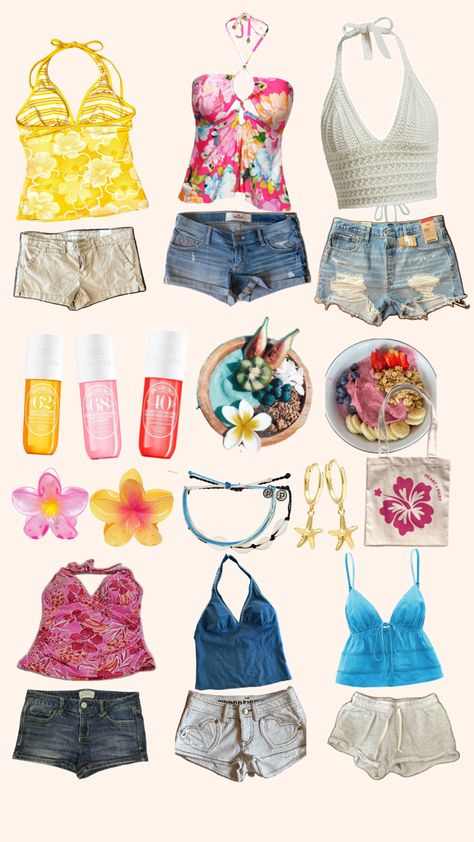 Cute Vacation Outfits Tropical, Vacation Outfits Tropical, Tropical Vacation Outfits, Summer Moodboard, Cute Vacation Outfits, Summer Vacation Outfits, Vacation Outfits, School Outfits, Summer 2024