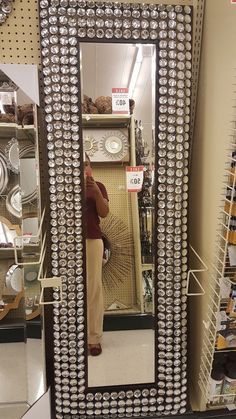 Walmart Mirror, Bling Bedroom, Mirror Diy Projects, Home Decor Modern Farmhouse, Glam Mirror, Scandinavian Home Decor, Decor Modern Farmhouse, Mirror Frame Diy, Home Decor Bohemian