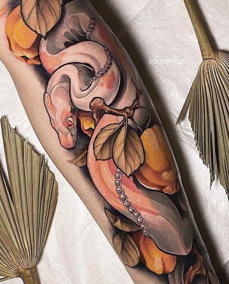 Traditional Snake Tattoo, Neo Tattoo, Abstract Tattoos, Traditional Tattoo Inspiration, Traditional Tattoo Design, Tattoo Project, Snake Tattoo, Abstract Tattoo, Neo Traditional