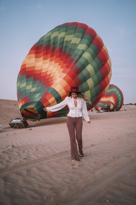 Dubai Hot Air Balloon, Hot Air Balloon Outfit, Hot Air Balloon Ride, Hot Air Balloon Rides, Hot Air Balloon, Air Balloon, Hot Air, In Dubai, Camel