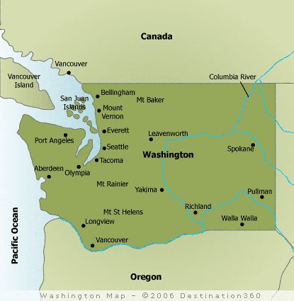 Washington State Map Map Of Washington State, Moses Lake Washington, State Recipes, Washington State Map, Washington City, Evergreen State, Port Angeles, Us Road Trip, Washington Usa