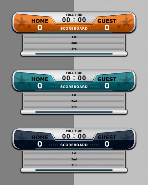 Scoreboard Design Layout, Lower Third, Sports Scores, Lower Thirds, Screen Layout, Vector Template, Templates Downloads, Sport Football, Layout Design