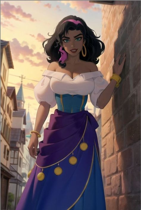 Esmeralda Costume, Esmeralda Cosplay, Esmeralda Disney, Disney Au, Animation Disney, Disney Princess Artwork, Image Film, Disney Artwork, Walt Disney Animation