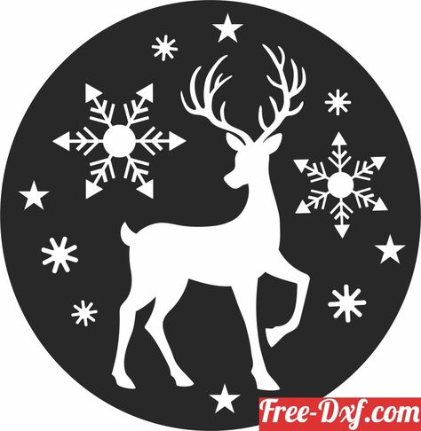 Dxf Files Free Download, Wood Reindeer, Monogram Letter S, Laser Cut Designs, Deer Ornament, Monogram Signs, Mandala Wall Art, Wooden Christmas Ornaments, Butterfly Wall Art