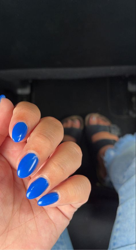 Acrylic Nails Ideas, Teen Nails, Blue Gel Nails, Hello Nails, Summery Nails, Basic Nails, Glow Nails, Almond Acrylic Nails, New Nail