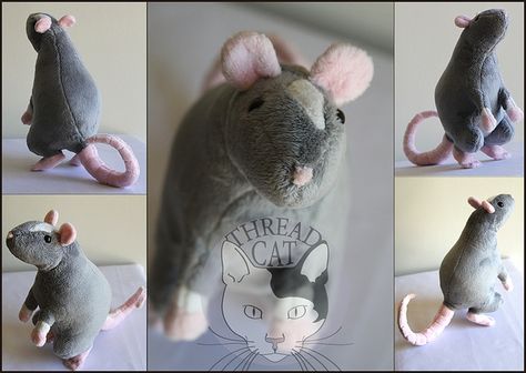 Cute Stuffed Handmade Plush Toys For Rats, Rat Crafts, Rat Plush, Rat Art, Food Plushies, Rat Toys, Pet Rat, Soft Toy Patterns, Animal Sewing Patterns