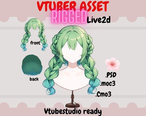 Vtuber Layers, Vtuber Hair Ideas, Vtuber Hair, Free Png Files, Color Outside The Lines, Chibi Hair, Drawing Body Poses, Drawing Prompt, Design Lab