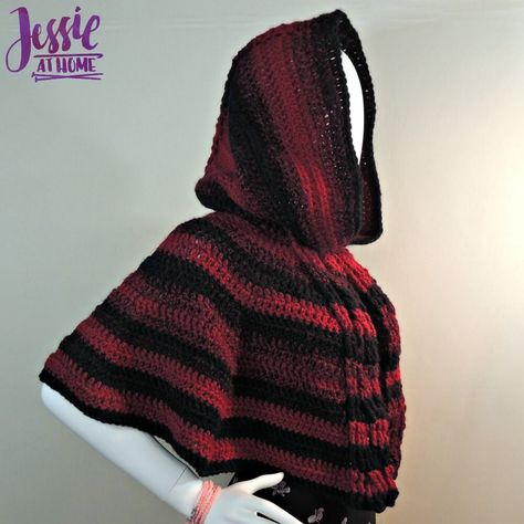 Free Crochet Pattern Hooded Cowl, Hooded Poncho Crochet Pattern Free, Crochet Hood Pattern Free, Hood Crochet Pattern Free, Crochet Cape Pattern Free, Crochet Capelets, Cape Pattern Free, Hooded Cape Pattern, Capelet Crochet