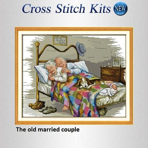 Romantic Cross Stitch, Joy Sunday, Romance Couple, Old Couple, Old Married Couple, Old Couples, Diy Cross, True Romance, Cute Cross Stitch