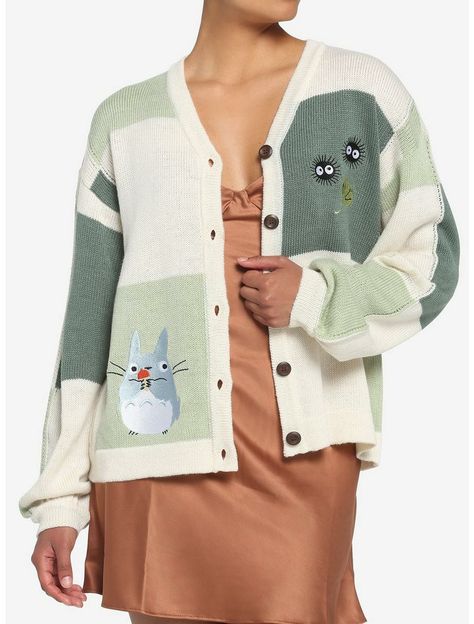 Studio Ghibli My Neighbor Totoro, Ghibli My Neighbor Totoro, Grandpa Cardigan, Soot Sprites, Into The Forest, Her Universe, Girls Cardigan, Cozy Cardigan, My Neighbor Totoro