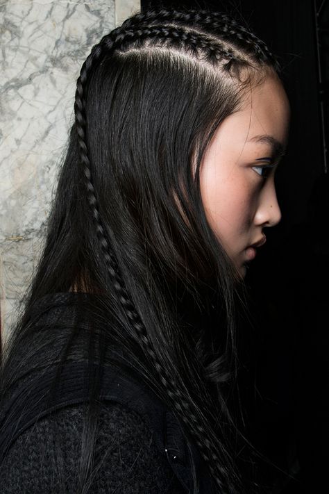 Try these not-so-basic braids from @Stylecaster | single cornrow, straight hair Coachella Braids, Straight Hair Women, Straight Braids, Youtube Hair Tutorials, Braids To Try, Intricate Braids, Runway Beauty, Long Hair Updo, Beautiful Braids