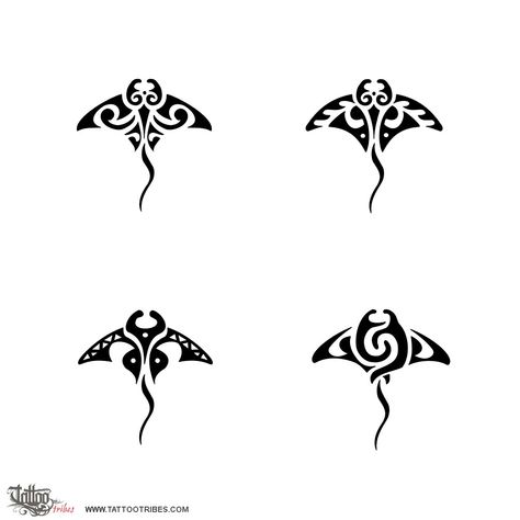 Hawaiian Tattoo Traditional, Hawaiian Tattoo Meanings, Hawaiian Tattoos, Stingray Tattoo, Hawaii Tattoos, Ray Tattoo, Cute Henna Tattoos, Small Henna, Tattoos Black