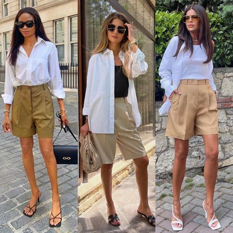 Khaki Bermuda Shorts Outfit Women, Khaki Bermuda Shorts Outfit, Beige Bermuda Shorts Outfit, Bermuda Shorts Outfit Women, Bermuda Shorts Outfit Street Styles, Beige Shorts Outfit, Turkey Outfits, Khaki Shorts Outfit, Bermuda Shorts Outfit