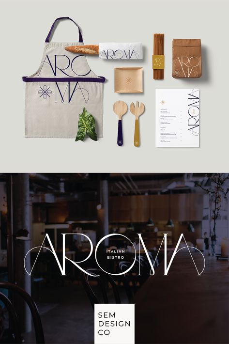 Restraunt Logo Design, Chef Branding Design, Bistro Branding Design, Italian Restaurant Branding Design, Restaurant Design Branding, Italian Restaurant Logo Design Ideas, Italian Logo Design Restaurant, Elegant Restaurant Branding, Modern Restaurant Logo Design Ideas