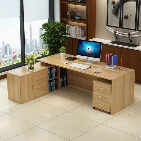 Office Table Design Modern, Dental Design Interior, Small Office Table, Cheap Office Furniture, Small Office Design, Office Table Design, Chair Desk, Boss Office, Executive Office Desk