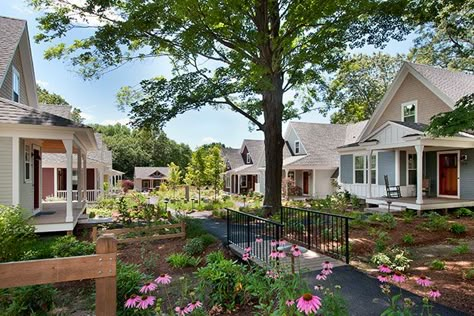 Union Studio | Architecture and Community Design Cottage Neighborhood, Cottage Communities, Small House Communities, Cluster Housing, Cabin Village, Community Initiative, Perfect Neighborhood, Co Housing Community, Cottage Community