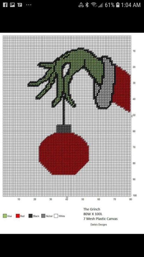 Grinch In Plastic Canvas, Plastic Canvas Grinch Patterns, Crocheted Tapestry, Plastic Canvas Box Patterns, Crochet Graphs, Plastic Canvas Stitches, Cross Stitch Tree, Plastic Canvas Tissue Boxes, Plastic Canvas Christmas