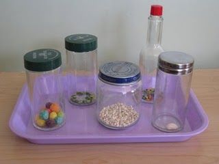 Five Senses - shaker jars for hearing / sound. Another fun activity would be to have the children draw/paint until the music stops, then start again as a small group activity. Opposites Activities, Loud Soft, Senses Preschool, My Five Senses, The Wonder Years, Kindergarten Music, Senses Activities, Montessori Room, Montessori Ideas