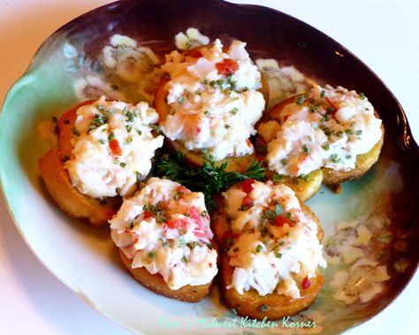 Crab Crostini, Baguette Appetizer, Garlic Crab, Baguette Slices, Appetizer Ideas, Sliced Baguette, Pancake Batter, Tempura, Clean Eating Snacks