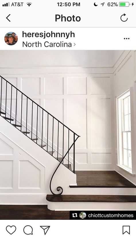 Palm Beach House, Wainscoting Styles, Staircase Remodel, Staircase Wall, Stairway Design, Staircase Decor, Stair Case, Foyer Decorating, Lan Can