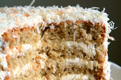 Toasted Coconut Cake with Coconut Buttercream. Toasted Coconut Cake, Coconut Cream Cheese Frosting, Cake Coconut, Coconut Buttercream, Cake With Coconut, Tasty Kitchen, Coconut Recipes, Coconut Cake, Banana Cake