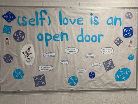 Wellness Ra Board, Self Care Ra Board, Self Care Ra Bulletin Board, Self Care Bulletin Board, January Ra Bulletin Boards, Winter Ra Boards Ra Bulletins, Ra Bulletin Boards Healthy Relationships, Resident Assistant Bulletin Boards, Health Bulletin Boards