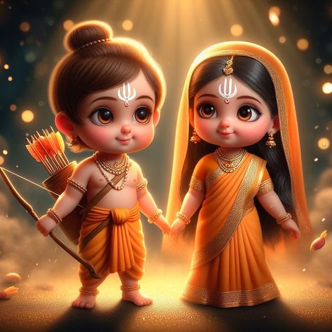 Ram Animation, Sita Ram Images Hd, Seeta Rama Images, Gods Pictures, God Cartoon, Shree Ram Photos, Oshun Goddess, Ram Ji Photo, Ram Sita Photo