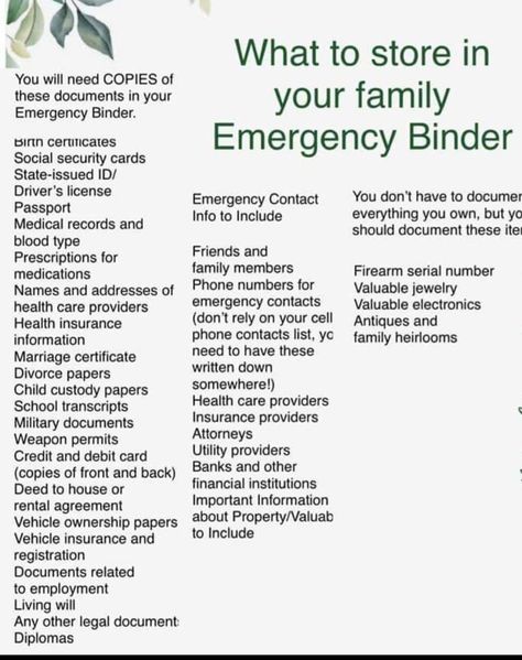 Life Binder Categories, Emergency Documents, In Case Of Emergency Binder, Emergency Preparedness Binder, Life Organization Binder, Family Emergency Binder, 1000 Lifehacks, Survival Skills Emergency Preparedness, Estate Planning Checklist