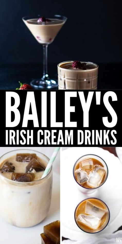 Baileys And Cream Drink, Irish Cream Liquor Drinks, Baileys Vodka Recipes, Best Baileys Drinks, Bailey Cocktails Recipes, Holiday Baileys Drink, Drinks Made With Baileys, Carolans Irish Cream Drinks, Coffee And Baileys Drinks