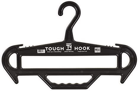 Tough Hanger (Black) 100% USA Made, Ultimate Unbreakable All-Purpose Premium XL Large Heavyweight Standard Hanger The Only Hangers on The Market with a Built in Carry Handle Holds 150 Pounds Police Duty Gear, Police Tactical Gear, Police Vest, Police Tactical, Police Duty, Backpack Hanger, Tactical Armor, Police Gear, Scuba Gear