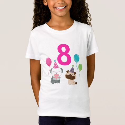 The perfect outfit for the birthday girl. You can personalize the age on the front and the name and age at the back. Perfect to match our pet adoption theme! Pet Adoption Birthday Party, Hot Pink Leopard Print, Birthday Party Essentials, Pet Party, Pet Birthday, Hot Pink Leopard, Pink Birthday Party, Puppy Birthday, Kids Birthday Party Invitations