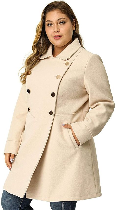 Double Breasted Trench Coat, Plus Size Coats, Coat Design, Double Breasted Coat, Urban Chic, Short Coat, Women's Coats & Jackets, Pan Collar, Peter Pan Collar