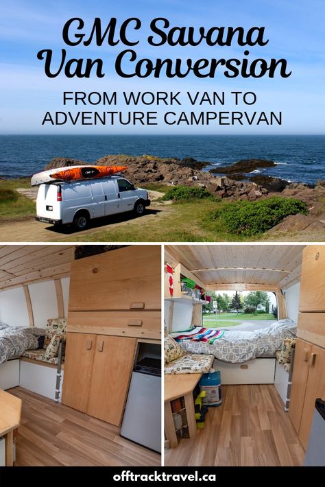 All of the details about our amazing GMC Savana Van conversion, from bare work van to adventure campervan! offtracktravel.ca #vanconversion #vanlife #adventuretravel #vanlifediaries #conversionvan #diyvan #diyproject Life Budget, Cargo Van Conversion, Gmc Suv, Diy Van Conversions, Suv Camper, Work Van, Chevy Van, Build A Camper Van, Build A Camper