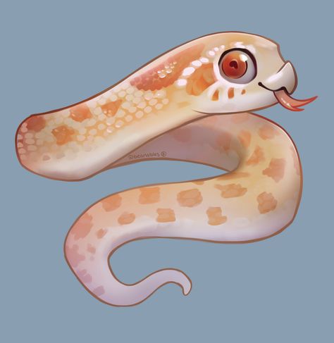 This little portrait was created based off of my friends adorable little hognose Hottah and is available as a sticker on my Etsy! Snake Art Cute, Hognose Snake, Snake Art, Cute Pets, Art Cute, Drawing Artwork, Pet Portrait, Animal Illustration, Pet Portraits