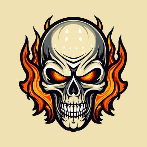 flaming skull vector clip art illustration radiating intense heat and an edgy vibe, perfect for rock bands and alternative themed designs Angel Wings Clip Art, Flaming Skull, Skull Art Drawing, Animation Sketches, Ghost Rider, Skull Art, Logo Designs, Angel Wings, Art Illustration