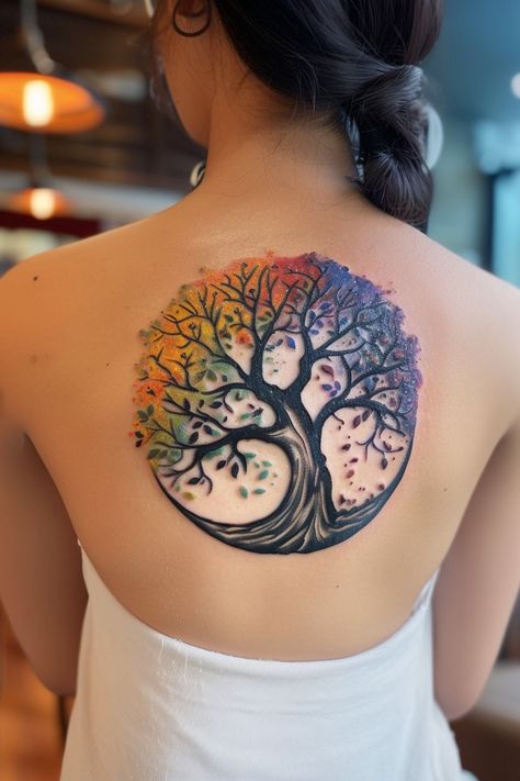 72 Uniquely Feminine Tree of Life Tattoo Ideas For Women – Refined Aesthetique Tree Of Life Tattoo Ideas, Tree Of Life Tattoo Feminine, Life Tattoo Ideas, Tree Of Life Quotes, Small Hummingbird Tattoo, Family Tree Tattoo, Hair Color Burgundy, Tattoo Ideas For Women, Tree Of Life Tattoo