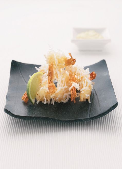 Harusame Prawns with Wasabi Mayonnaise | dish » Dish Magazine Dish Magazine, Raw Prawns, Christmas Main, Japanese Noodles, Frying Oil, Holiday Baking, Save Food, Meals For The Week, Deep Fried