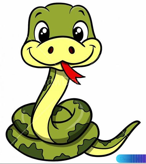 Cartoon Drawing Images, Snake Cartoon, Cartoon Snake, Inkscape Tutorials, Snake Drawing, Cute Snake, Snake Art, Baby Drawing, Simple Cartoon