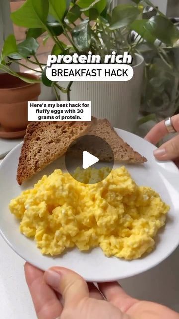 Healthy Recipes 🥗 on Instagram: "🍳High Protein Breakfast! ( Via @revolveprimalhealth )  #breakfast #scrambledeggs #bloodsugarbalance" Healthy High Protein Breakfast Ideas, Clean Breakfast Recipes, 30g Protein Breakfast, High Protein Eggs, High Protein Low Calorie Breakfast, Healthy High Protein Breakfast, Mediterranean Breakfast, Clean Breakfast, Low Calorie Breakfast