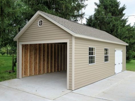 4 Reasons A Custom Built Portable Garage Is The Best 1 Car Garage Ideas, Single Car Garage Ideas, Detached Garage Ideas, Garage Building Plans, Build A Garage, Building Garage, Build Your Own Garage, Mobile Garage, Outdoor Deck Decorating