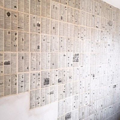 Decoupage A Wall With Vintage Book Pages · How To Make Wallpaper / A Wall Painting · Home + DIY on Cut Out + Keep