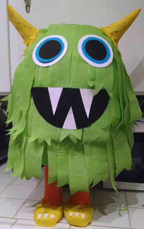 Monster Theme Birthday Party, Monster Pinata, Monster Book, Monster 1st Birthdays, Monster Box, Casa Halloween, Monster Book Of Monsters, Monster Theme, Green Monster