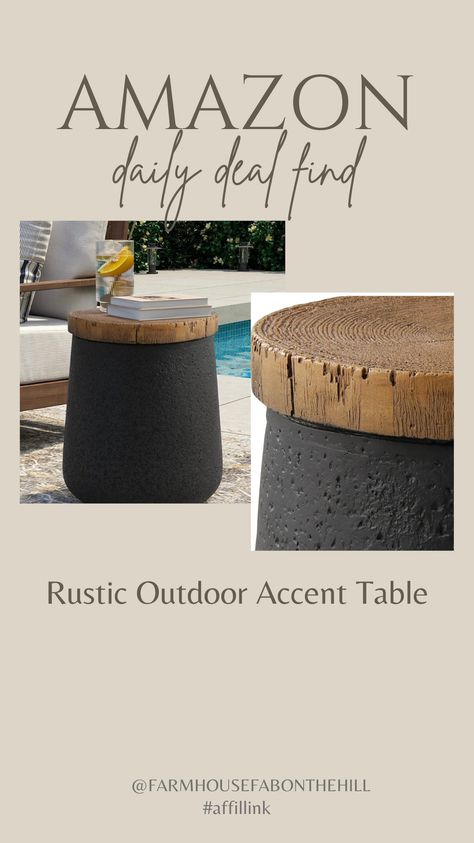 SUNBURY Small Outdoor Side Table, 12" Black Outdoor End Tables for Patio, Accent Side Table, Outdoor Garden Stool Wooden-Look Top.
Concrete Side Table for Livingroom, Bedroom, Garden, Backyard

#affillink Small Outdoor Side Table, Side Table Outdoor, Concrete Side Table, Outdoor End Tables, Bedroom Garden, Outdoor Side Tables, Outdoor Accent Table, Accent Side Table, Table Outdoor