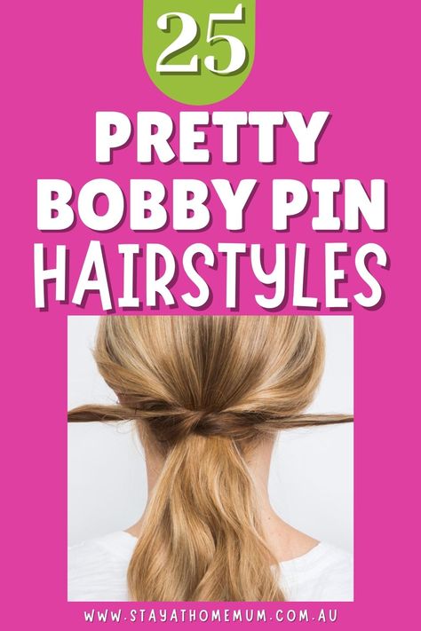 25 Pretty Bobby Pin Hairstyles Bobby Pin Wedding Hairstyles, Easy Hairstyles With Bobby Pins, No Heat Hair Straightening, Bobby Pins Hairstyles, Decorative Bobby Pin Hairstyles, Easy Updo No Bobby Pins, East Hair Styles, How To Use A Bobby Pin Correctly, How To Use Bobby Pins Correctly