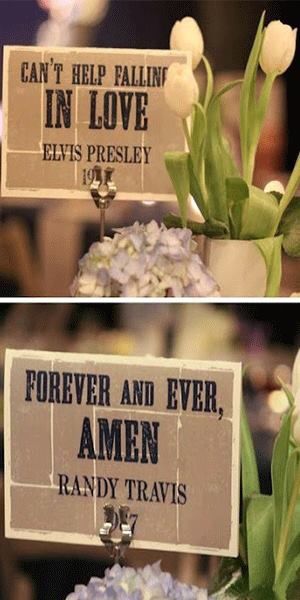 Have a note card with song lyrics at each table... Definitely doing this! #weddings Creative Wedding Table Numbers, Wedding Reception Themes, Wedding Ceremony Songs, Ceremony Songs, Country Love Songs, Music Themed Wedding, Wedding Table Names, Table Names, Country Songs